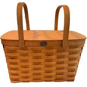 Peterboro Basket Company Traditional Picnic Basket Lined  18x12x10 MSRP $229
